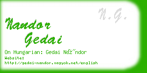 nandor gedai business card